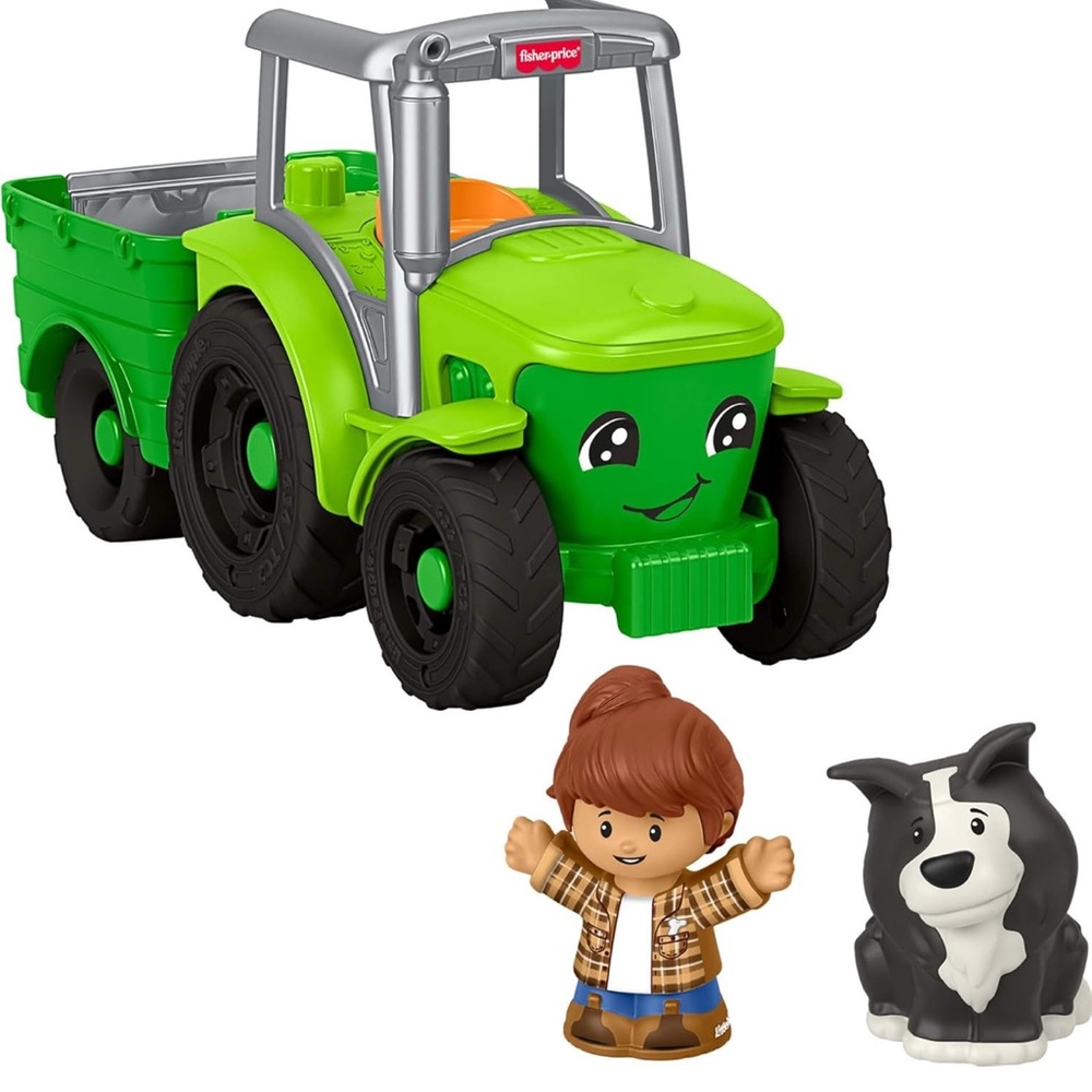 Fisher-Price Little People Push & Play Tractor with Farmer & Dog
